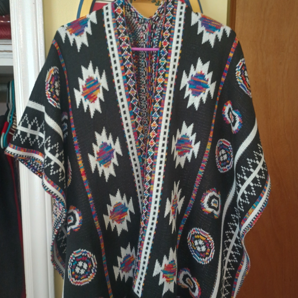 Shyanne Multicolor Knit Poncho